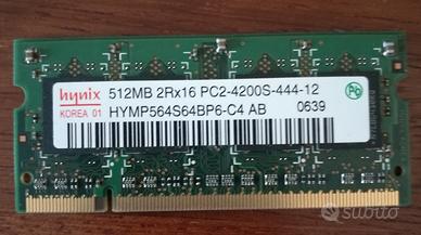 Memoria da 512 MB 2Rx 16 PC2