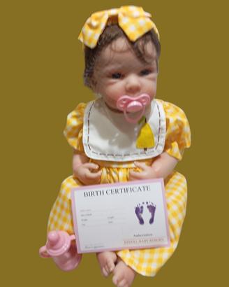 Reborn bambola con vestito giallo bambini 👧🏻 