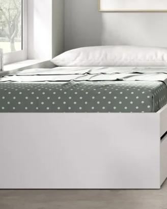 Letto singolo doghe + letto estraibile e materasso