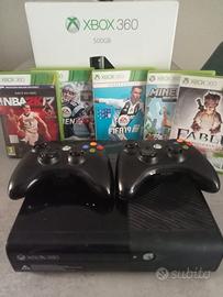 XBOX 360 con giochi e 2 controller