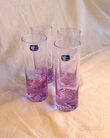 set 4 bicchieri cristallo neodimio alessandrite 