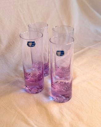 set 4 bicchieri cristallo neodimio alessandrite 