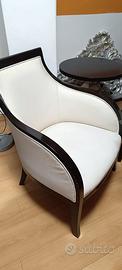 Poltrone in pelle e legno