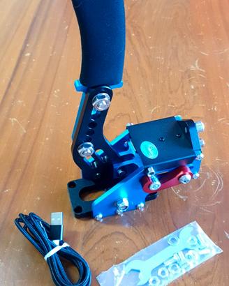 Freno a mano usb azzurro sim racing 