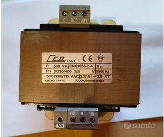 TRASFORMATORE 500VA PRIMARIO 0/230/400 SECONDARIO