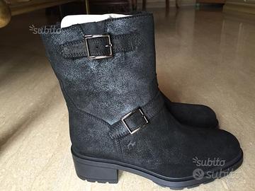 Stivale Bikers Hogan 37,5 nero scarpe stivaletto
