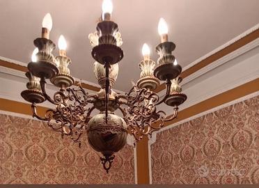 Lampadario in Limoges 12 luci 