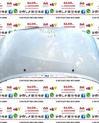 COFANO ANTERIORE PEUGEOT 207 I°SERIE ANNO 2009/201