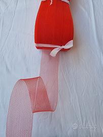 nastro crinolina rosso 5 cm x 50 mt