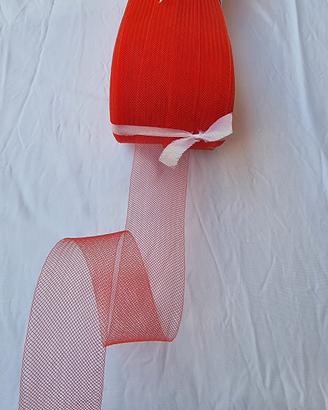 nastro crinolina rosso 5 cm x 50 mt