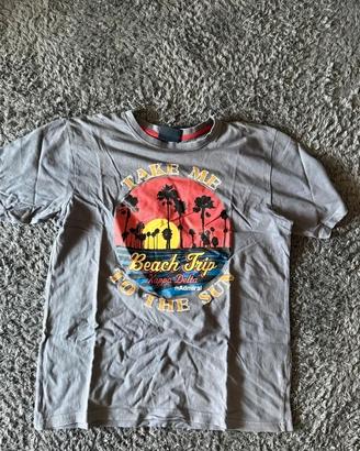 Admiral t-shirt uomo grigia stampa Beach Trip M