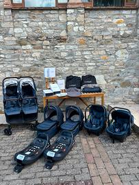 Passeggino gemellare trio completo MAST M.Twin x
