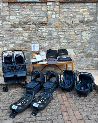 Passeggino gemellare trio completo MAST M.Twin x