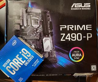 SK Madre Asus Z490P + Processore Intel 10900KF