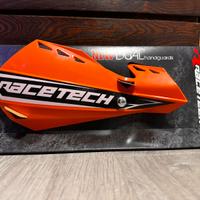 Racetech dual handguards paramani moto arancio