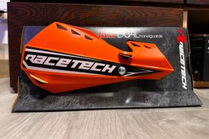 Racetech dual handguards paramani moto arancio