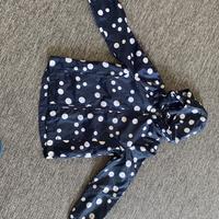 Impermeabile corto bambina 7/8 anni 122 cm a pois