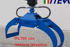 Pinza Legna IPL700+rotatore idraulico 10qli