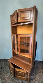 Libreria/vetrinetta in legno