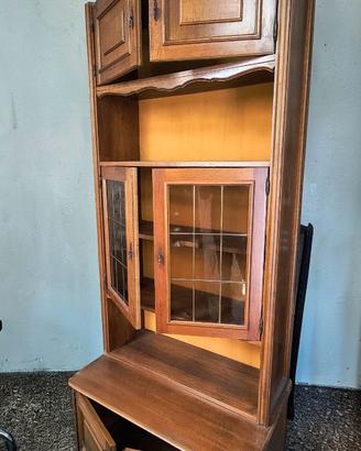 Libreria/vetrinetta in legno