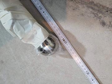 Bastone per tenda acciaio con terminali palla 120