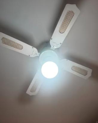lampadario con pale per ventilazione 