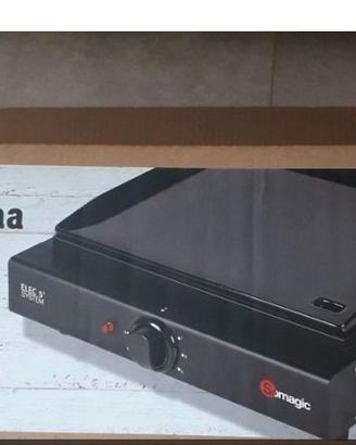 Piastra elettrica per barbecue e friggitrice