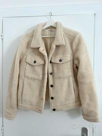 Giacca Teddy Coat Giubbotto Peloso Glamorous Panna