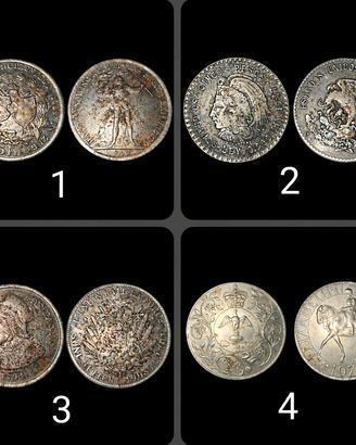 Collezione 4 monete storiche estere – in blocco