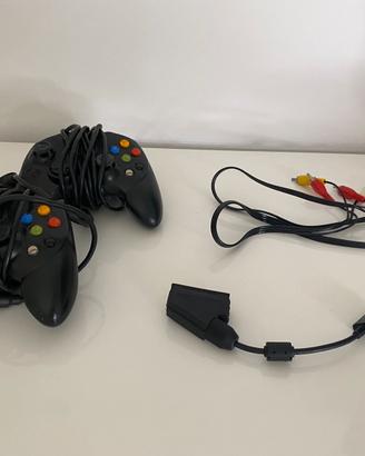 XBOX , 2 joystick, cavi , giochi vari