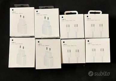 4 Alimentatori 20W e 4 Cavi USB‑C 60W (1m) iPhone