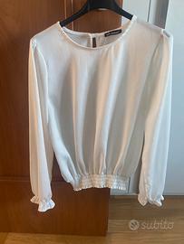 Blusa bianco lucido mixerì