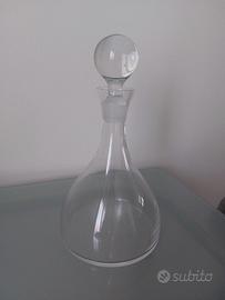 Decanter/caraffa da vino vintage in vetro + tappo