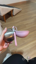 Borraccia Portatile Cane Acciaio e Silicone 2-in-1