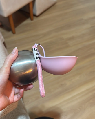 Borraccia Portatile Cane Acciaio e Silicone 2-in-1