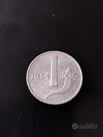 1 Lira 1954 Cornucopia Italia