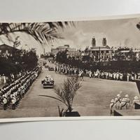 CARTOLINA STORICA MOGADISCIO PARATA MILITARE N/V