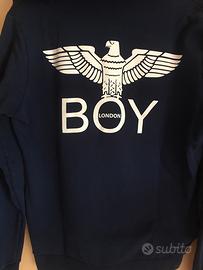 Felpa con cappuccio e zip blu