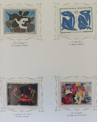 Collezione francobolli Capolavori d'Arte Francese