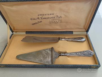 Posate per dolci , paletta e coltello in argento