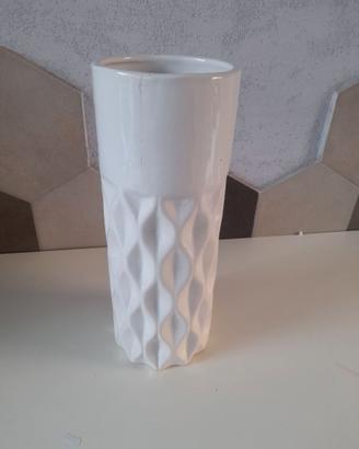 Vaso Vintage Op-Art Porcellana Bianca