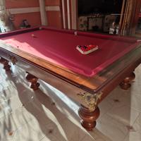 Biliardo MBM telo rosso piano ardesia