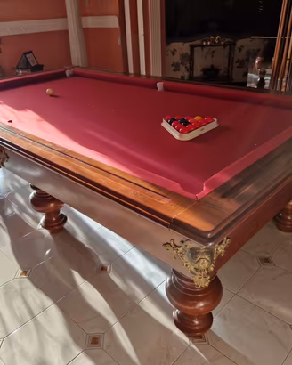 Biliardo MBM telo rosso piano ardesia