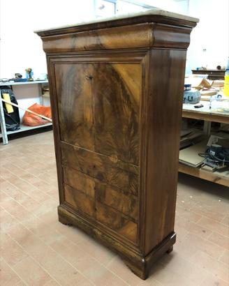 Secretaire ottocento a cappuccino