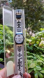 Orologio vintage Swatch Gent  "Black Letter" GB163