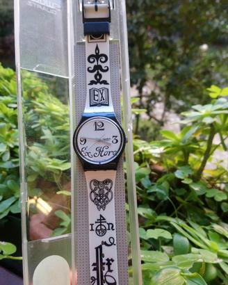 Orologio vintage Swatch Gent  "Black Letter" GB163