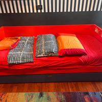 Letto singolo con secondo letto estraibile