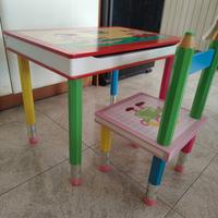 Tavolino e sedia gioco per bambini 