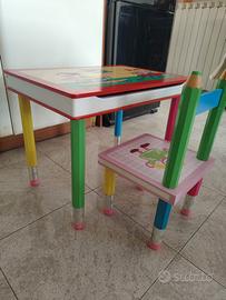 Tavolino e sedia gioco per bambini 