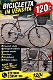 bicicletta city bike bianchi 28 vintage 